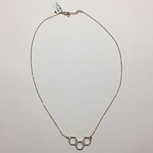 Gold honeycomb necklace